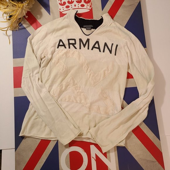 A/X Armani Exchange Tops - Giorgio Armani Cream Women's Top SzL